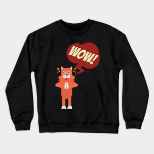 cat wow t-shirt Crewneck Sweatshirt